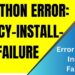 Error Legacy Install Failure